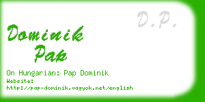 dominik pap business card